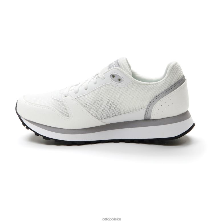 Lotto Polska - Lotto kobieta biały/srebrny metal 2 trainer wedge amf iv w buty R4DBZ738