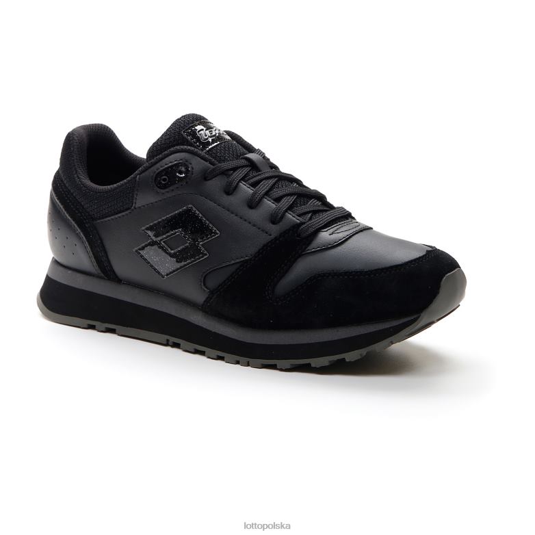 Lotto Polska - Lotto kobieta cały czarny/grawitacyjny tytan klin trenerski iii w buty R4DBZ737