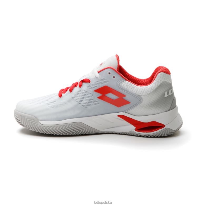 Lotto Polska - Lotto kobieta cały biały/czerwony mak mirage 100 cly w buty R4DBZ752