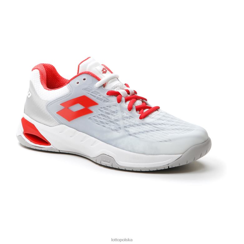 Lotto Polska - Lotto kobieta cały biały/czerwony mak mirage 100 spd w buty R4DBZ753