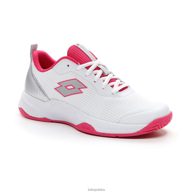 Lotto Polska - Lotto kobieta cały biały/srebrny metal 2/różowy glamour mirage 600 alr w buty R4DBZ761