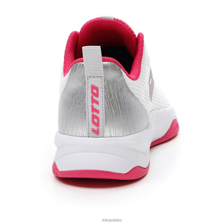 Lotto Polska - Lotto kobieta cały biały/srebrny metal 2/różowy glamour mirage 600 alr w buty R4DBZ761