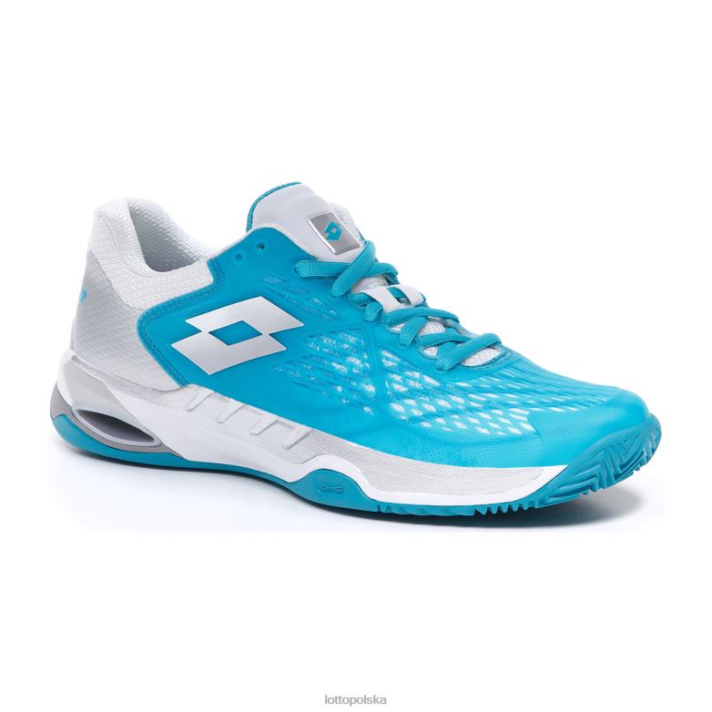Lotto Polska - Lotto kobieta niebieski ptak/cały biały/srebrny metal mirage 100 cly w buty R4DBZ769