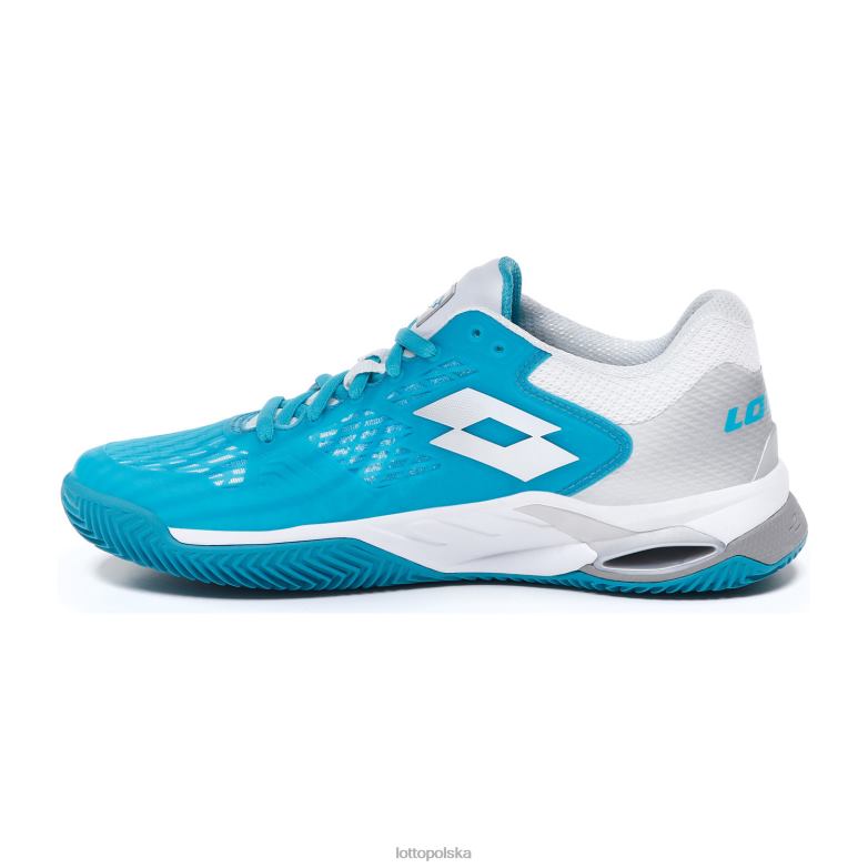 Lotto Polska - Lotto kobieta niebieski ptak/cały biały/srebrny metal mirage 100 cly w buty R4DBZ769