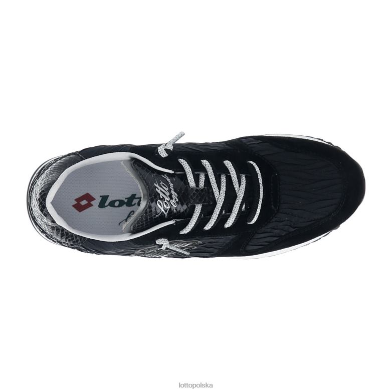 Lotto Polska Buty - Lotto kobieta cały czarny/grawitacyjny tytan klin w buty R4DBZ699
