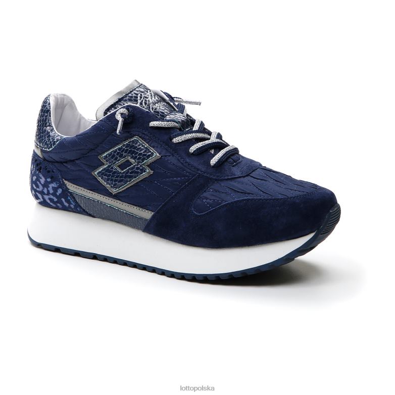Lotto Polska Buty - Lotto kobieta sukienka niebieska/grawitacyjna tytanowa klin w buty R4DBZ700