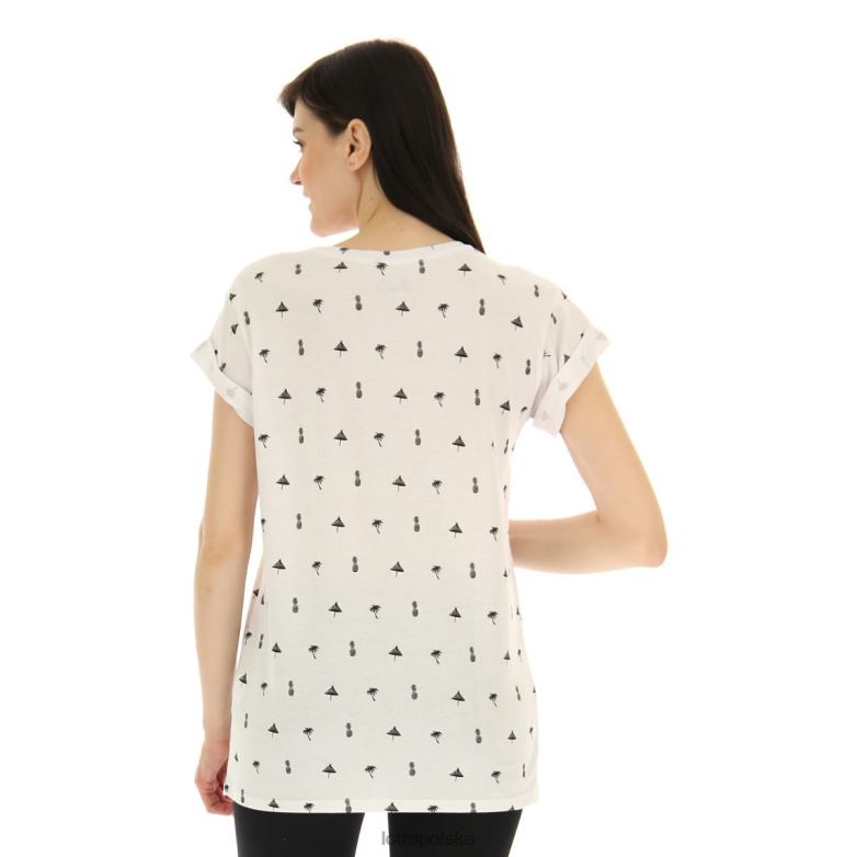 Lotto Polska - Lotto kobieta jasna biel tee palm w strój R4DBZ913