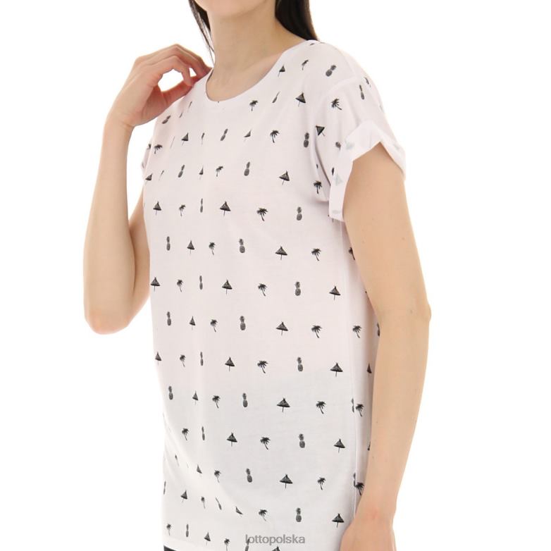Lotto Polska - Lotto kobieta jasna biel tee palm w strój R4DBZ913