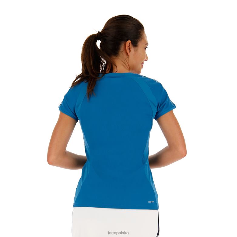 Lotto Polska - Lotto kobieta mozaika w kolorze niebieskim drużyna w tee strój R4DBZ937
