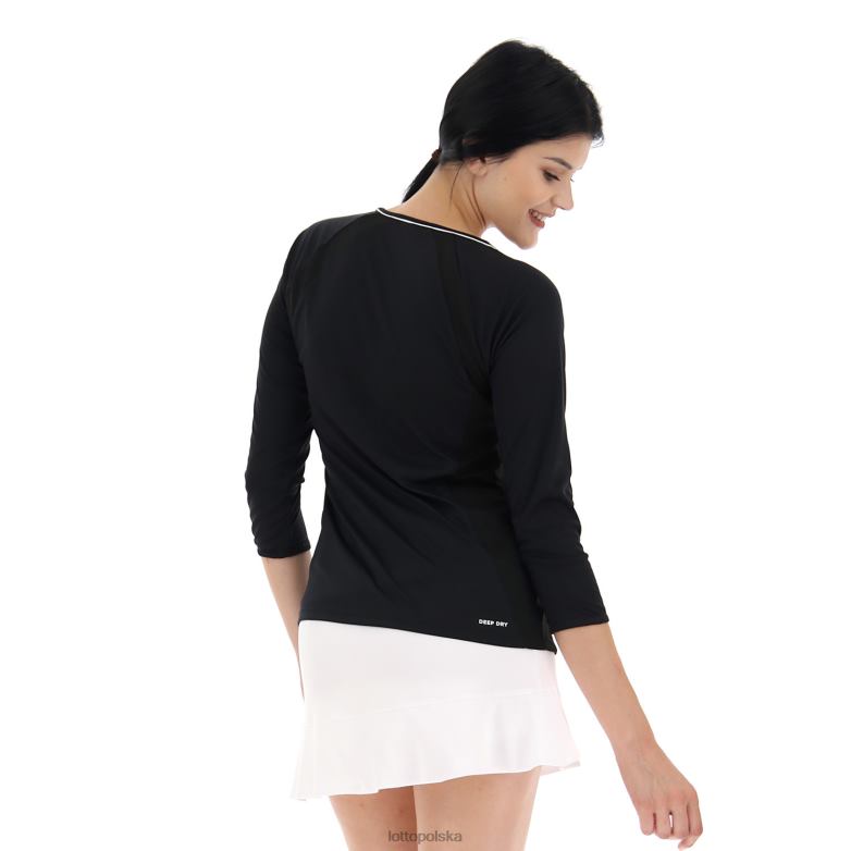 Lotto Polska - Lotto kobieta wszystko czarne Squadra w tee ls pl strój R4DBZ939