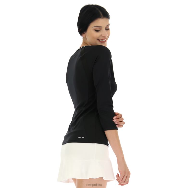 Lotto Polska - Lotto kobieta wszystko czarne Squadra w tee ls pl strój R4DBZ939