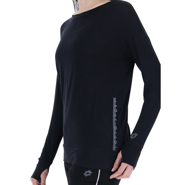 Lotto Polska - Lotto kobieta wszystko czarne dinamico w v tee ls vi strój R4DBZ898