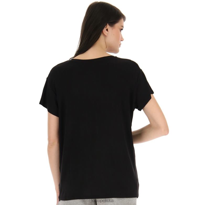 Lotto Polska - Lotto kobieta wszystko czarne tekst koszulki w vi strój R4DBZ907