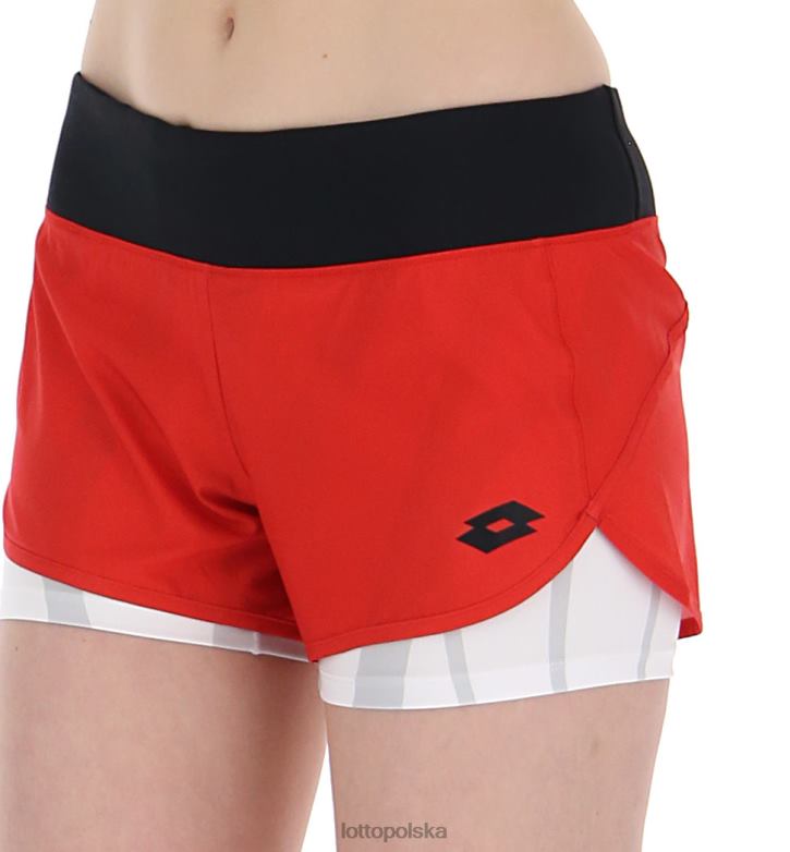 Lotto Polska - Lotto kobieta płomień czerwony pierwsza dziesiątka w iii short prt2 pl strój R4DBZ1027