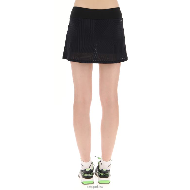 Lotto Polska - Lotto kobieta wszystkie czarne/zielone jabłko neo superrapida ze spódnicą strój R4DBZ1001